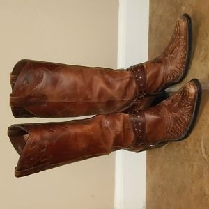 Brown Leather MIA Cowboy Boots Size 6